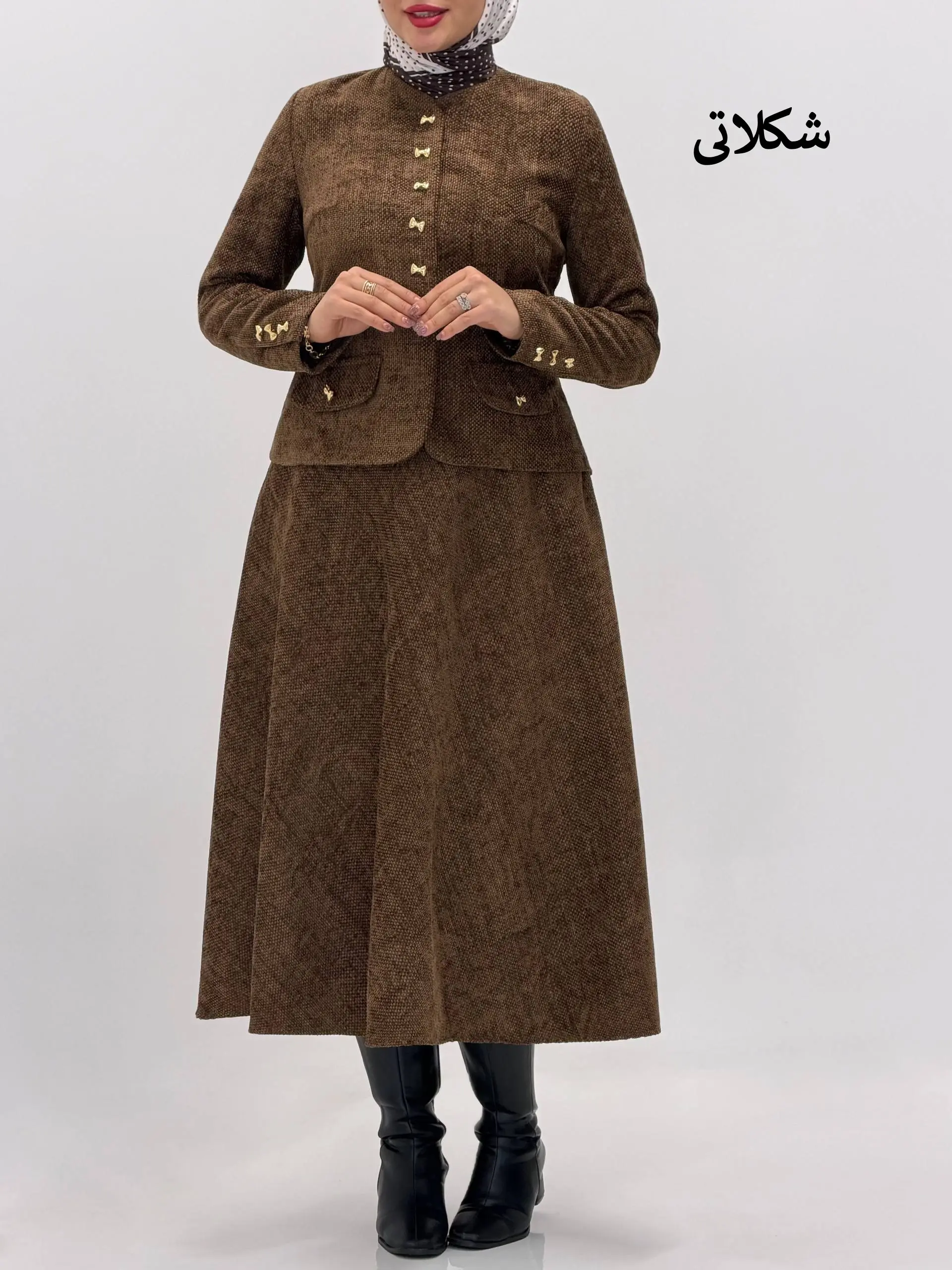 3880-کت و دامن وارداتی نارون